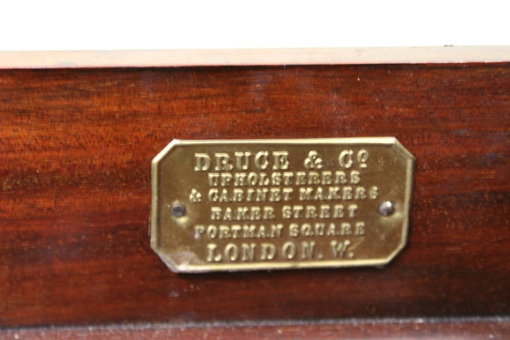 Inlaid Mahogany Tambour Bureau by Druce and Co. View V