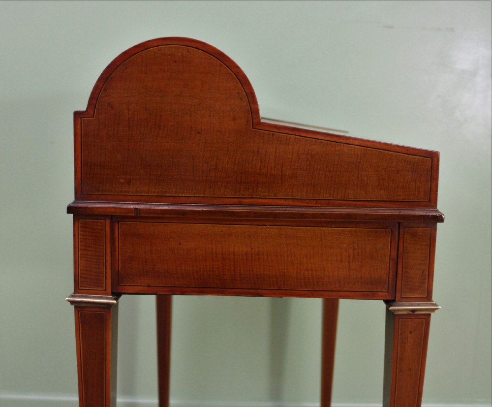 Inlaid Mahogany Tambour Bureau by Druce and Co. View XIV