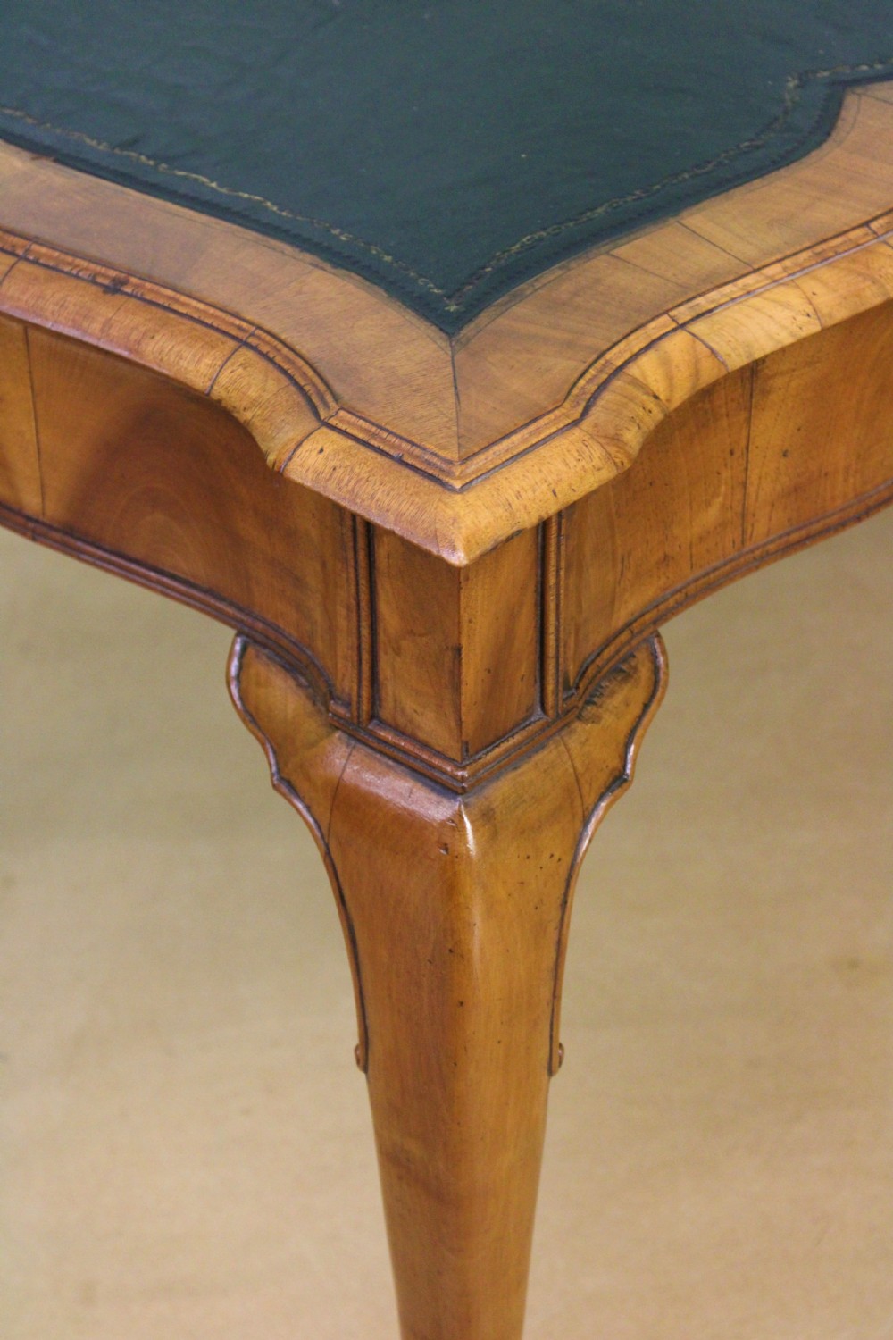Serpentine Shaped Burr Walnut Writing Table View III