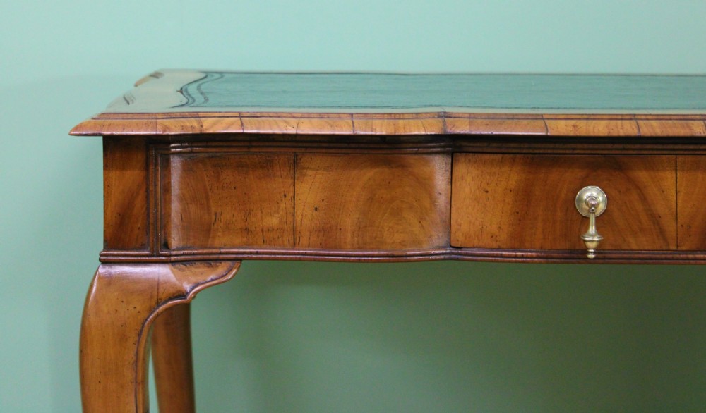 Serpentine Shaped Burr Walnut Writing Table View IX