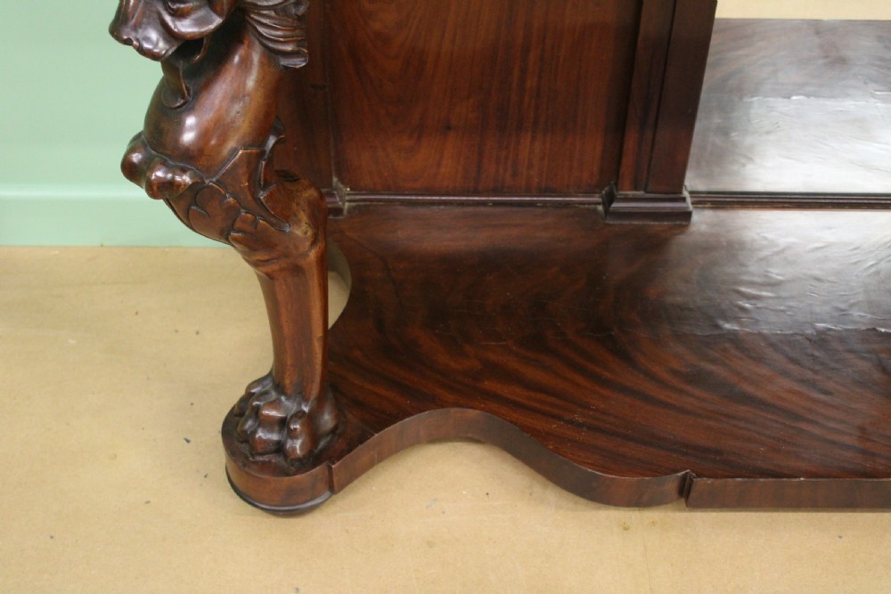 Large French Empire Marble Topped Mahogany Console Table View XIII