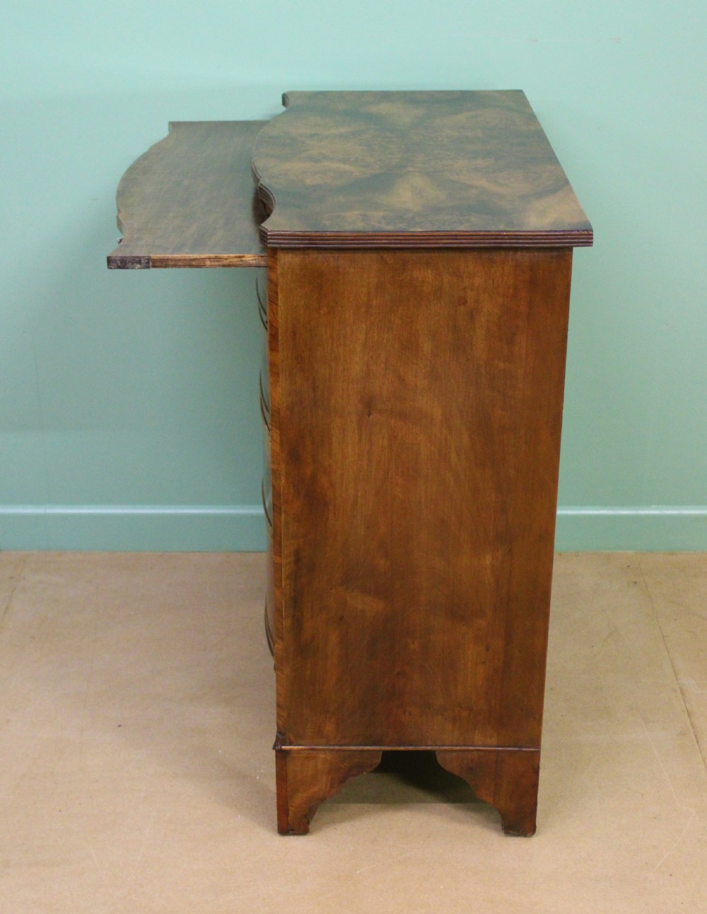 Burr Walnut Serpentine Chest of Drawers View XIII