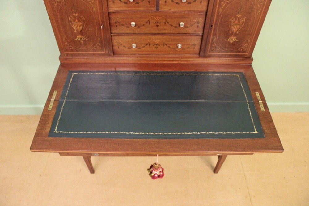 Inlaid Mahogany Bonheur Du Jour by Jas Shoolbred & co View XIII