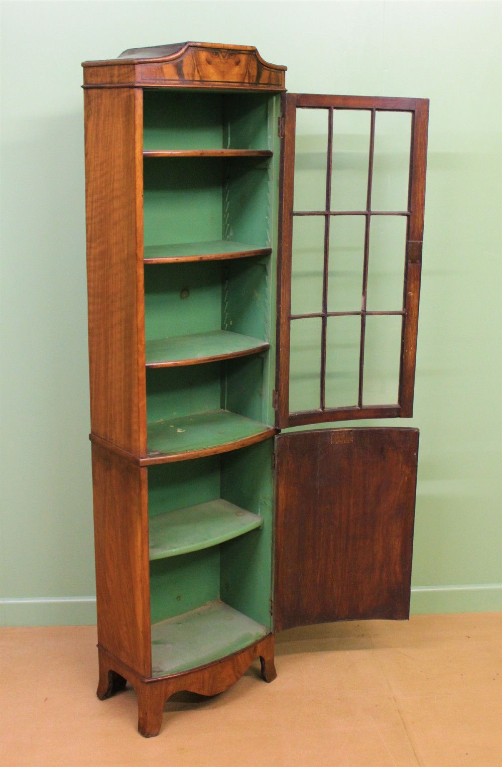 Slender Burr Walnut Bookcase View II