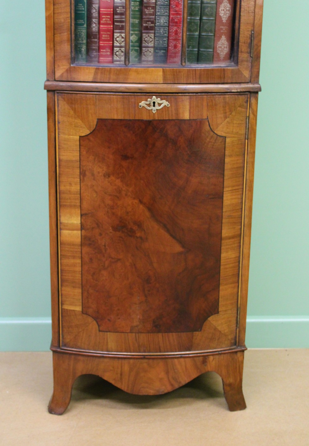 Slender Burr Walnut Bookcase View VIII