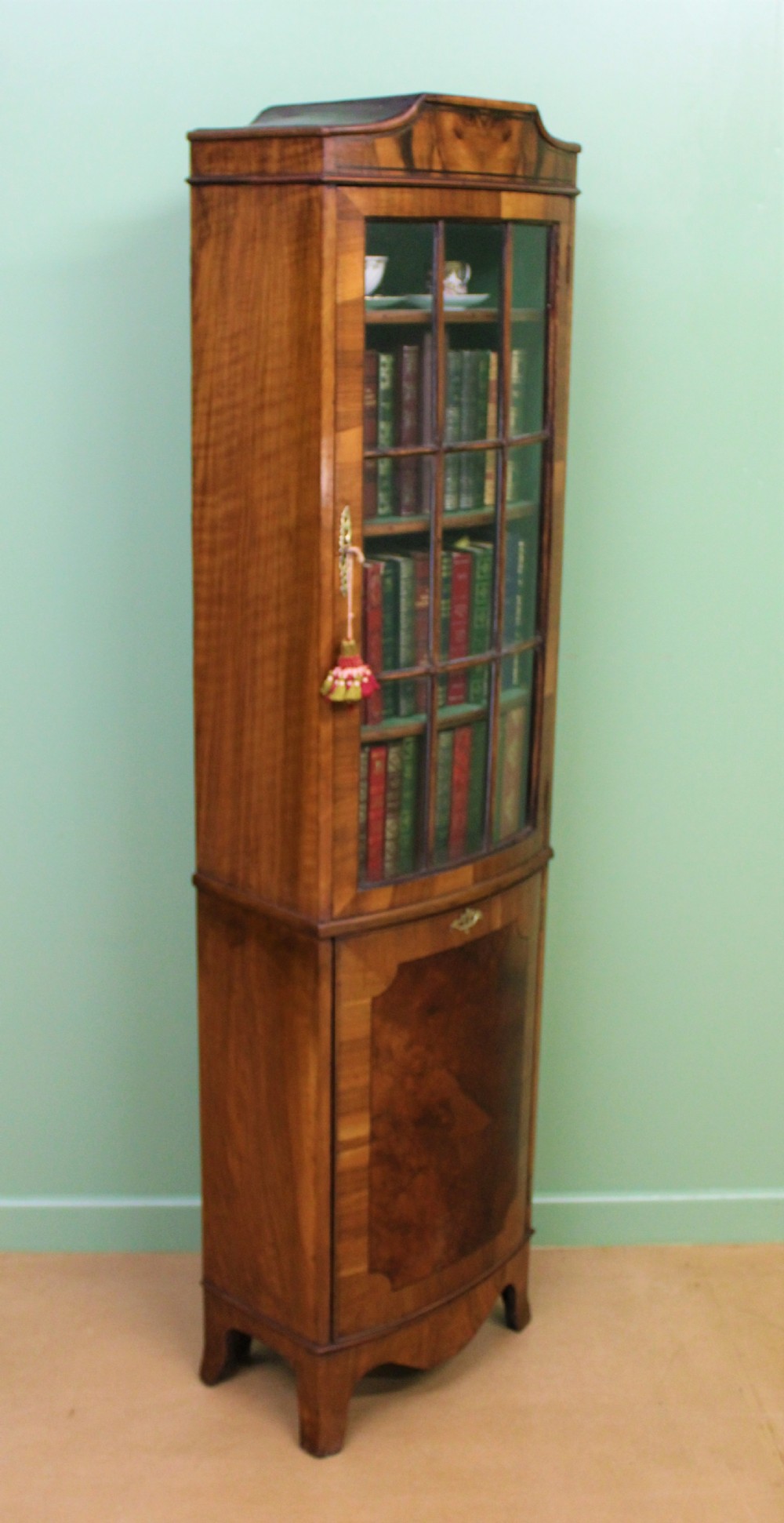 Slender Burr Walnut Bookcase View IX