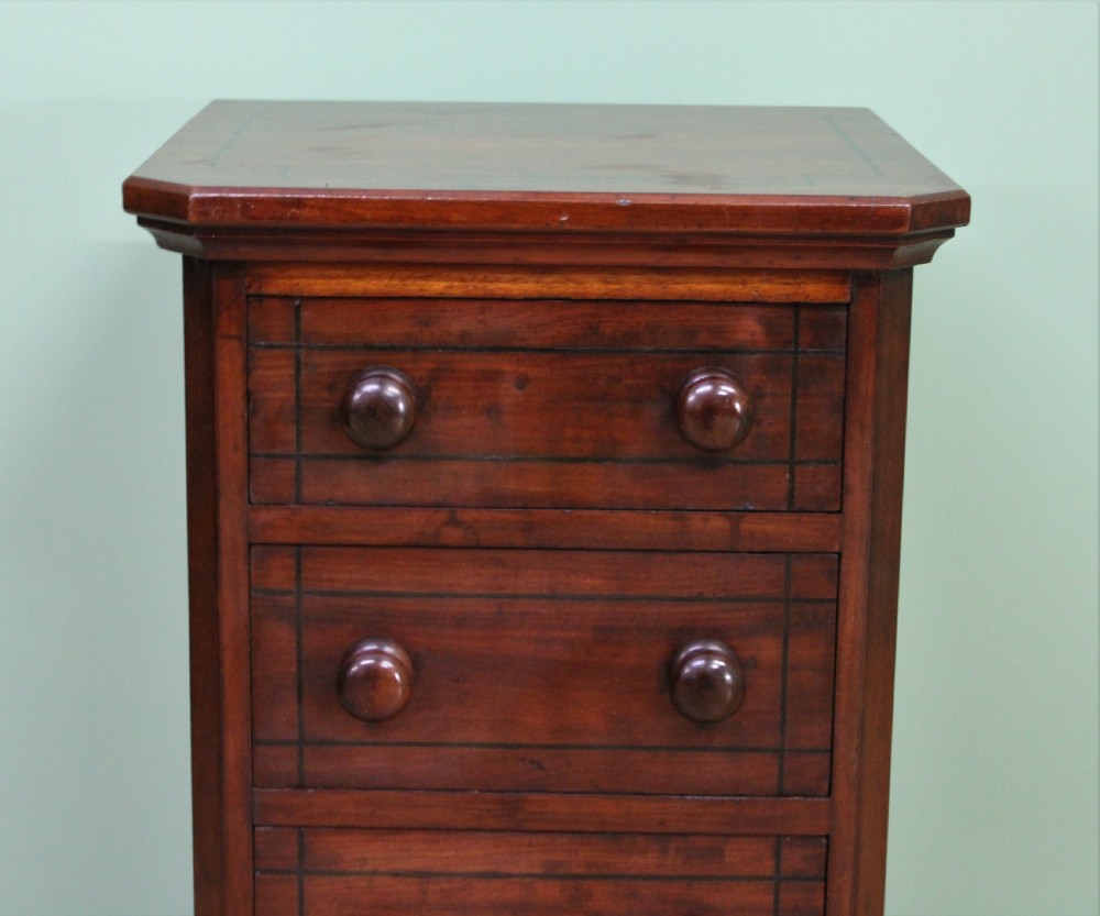 Pair of Victorian Inlaid Mahogany Bedside Chests View VII