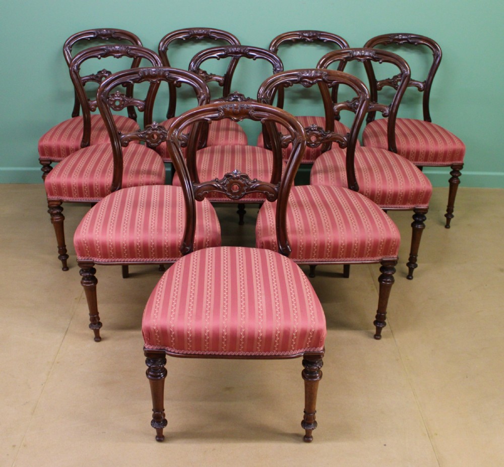 Set of 10 Victorian Dining Chairs