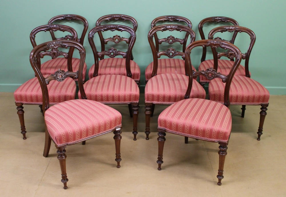 Set of 10 Victorian Dining Chairs View II