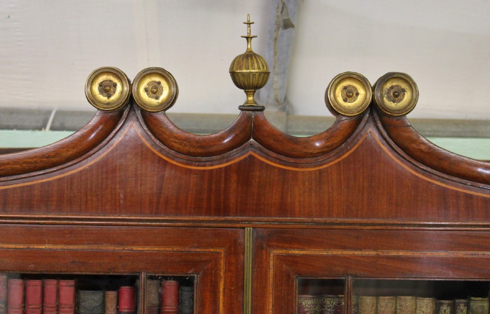 George IV Inlaid Mahogany Secretaire Bookcase View IV