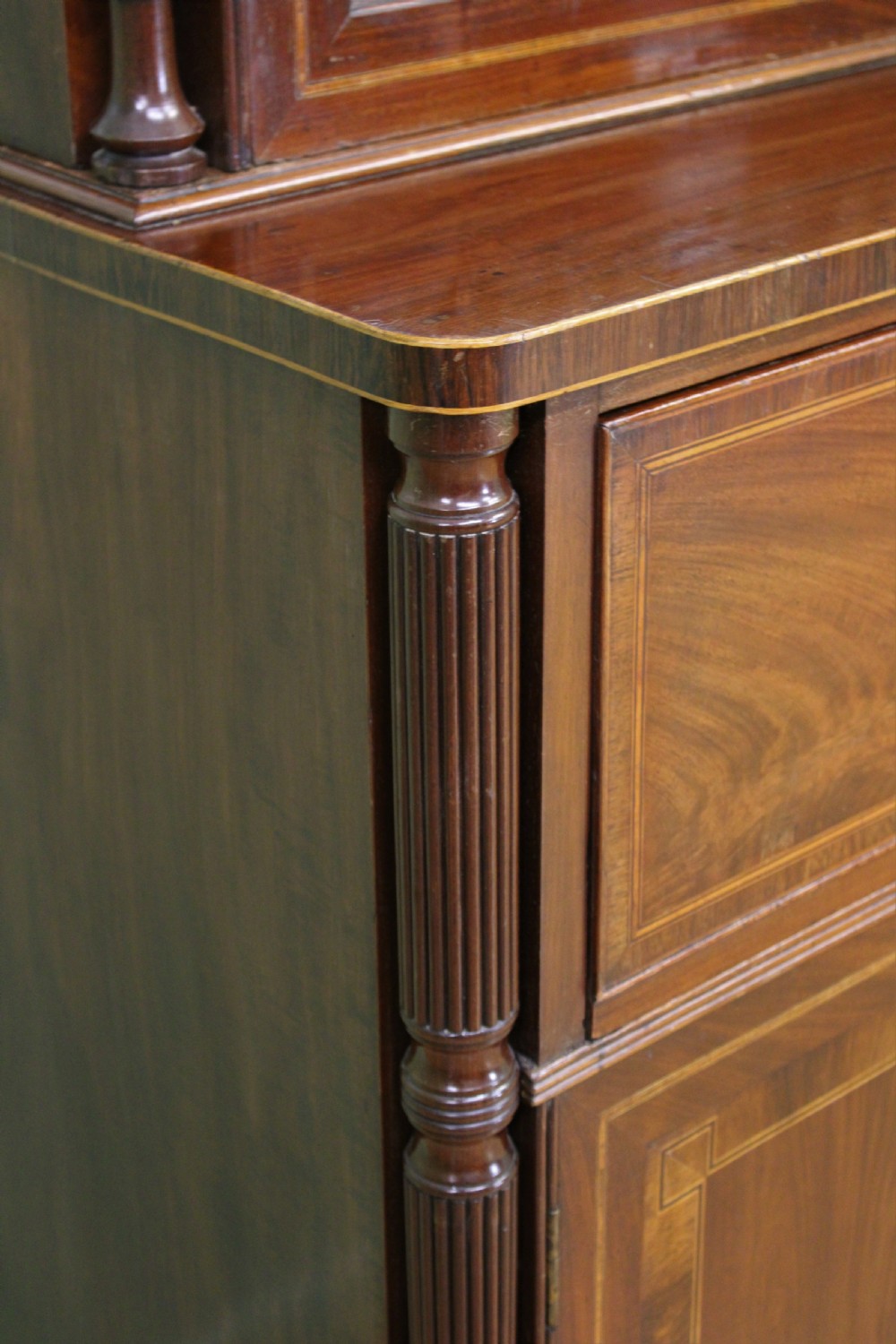 George IV Inlaid Mahogany Secretaire Bookcase View XIX