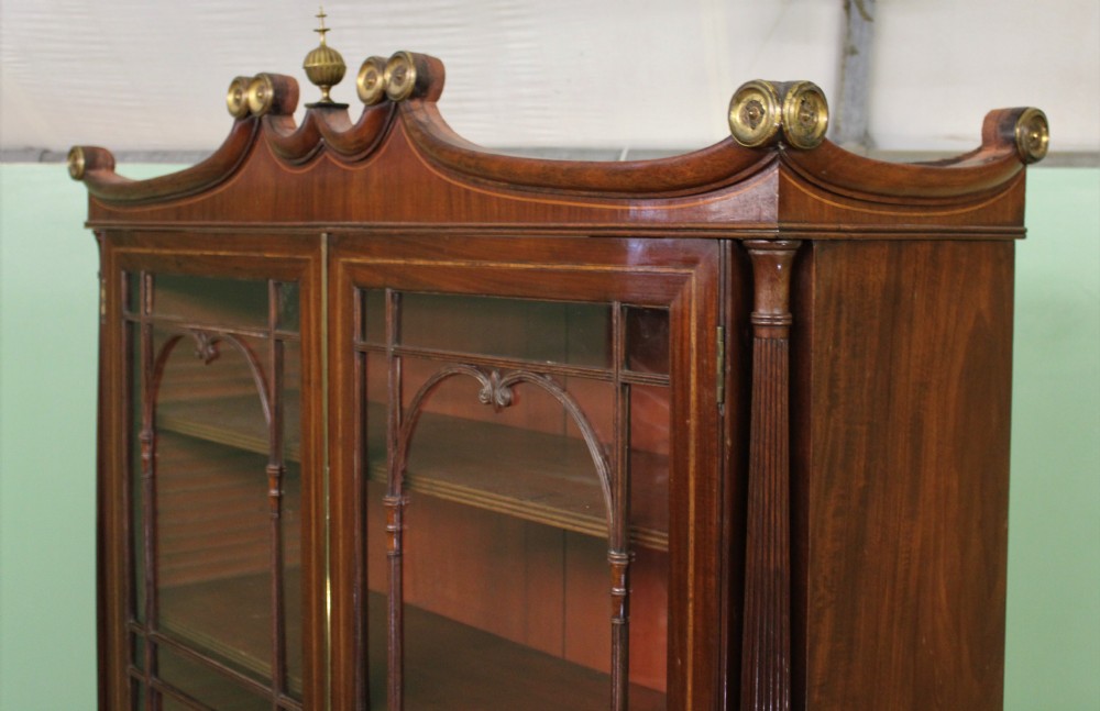 George IV Inlaid Mahogany Secretaire Bookcase View XXII