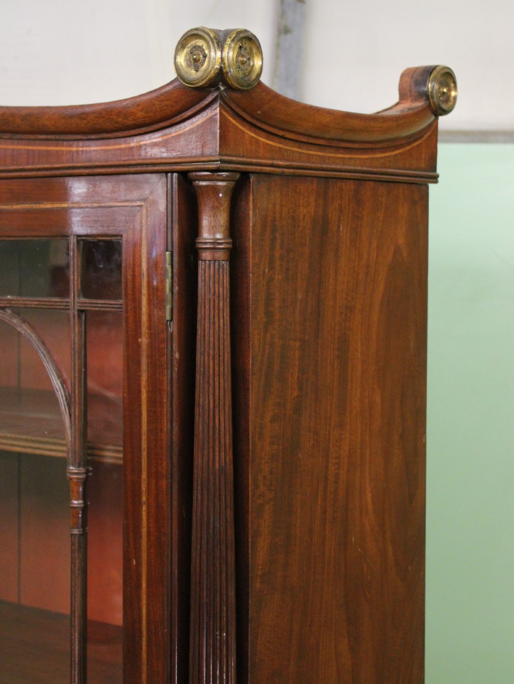 George IV Inlaid Mahogany Secretaire Bookcase View XXXI