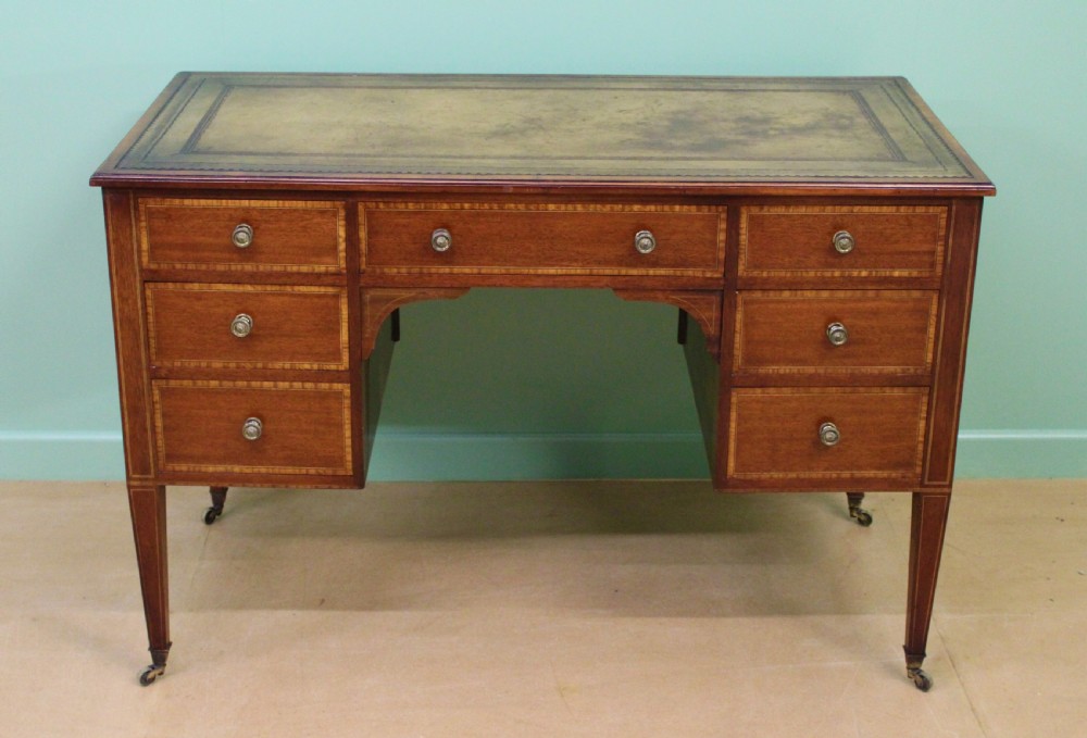 Edwardian Inlaid Mahogany Writing Desk