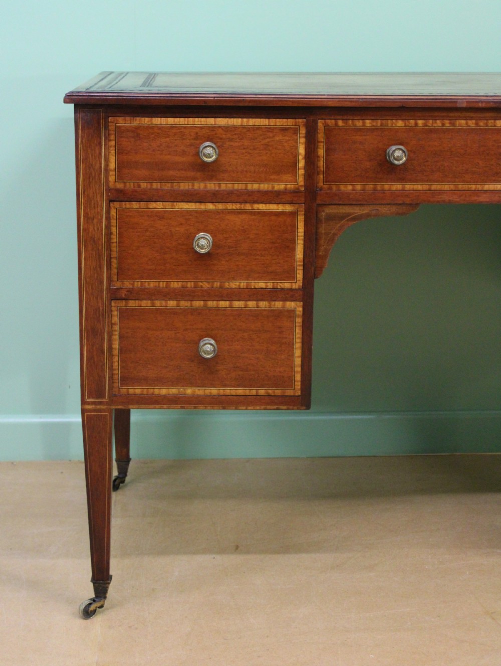 Edwardian Inlaid Mahogany Writing Desk View VI