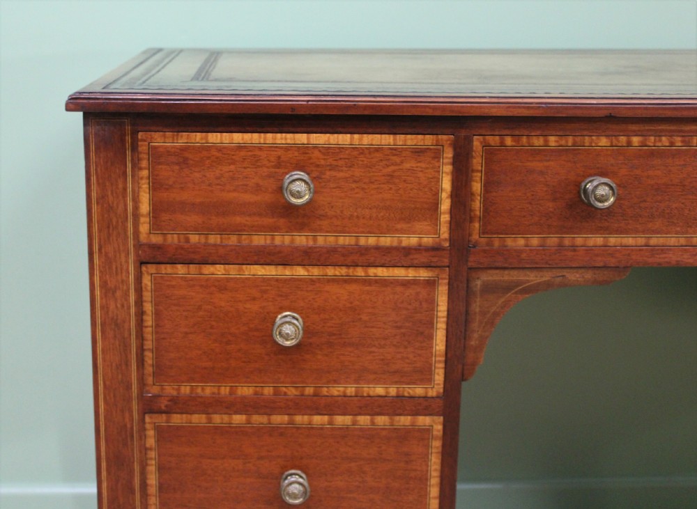 Edwardian Inlaid Mahogany Writing Desk View VII