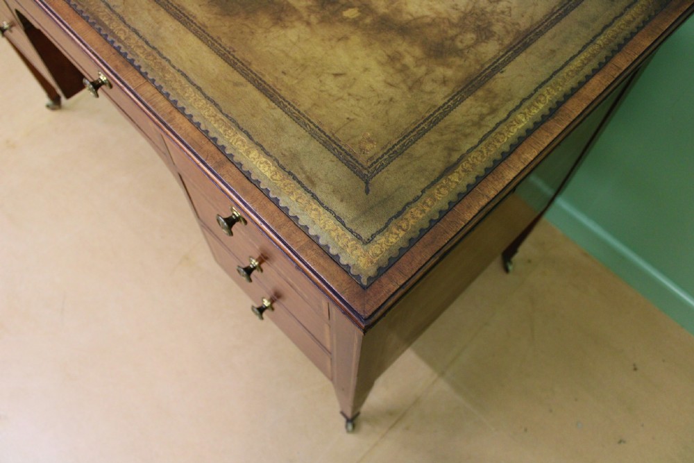 Edwardian Inlaid Mahogany Writing Desk View IX