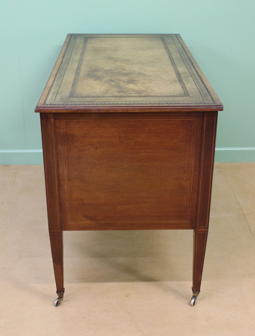 Edwardian Inlaid Mahogany Writing Desk View XII