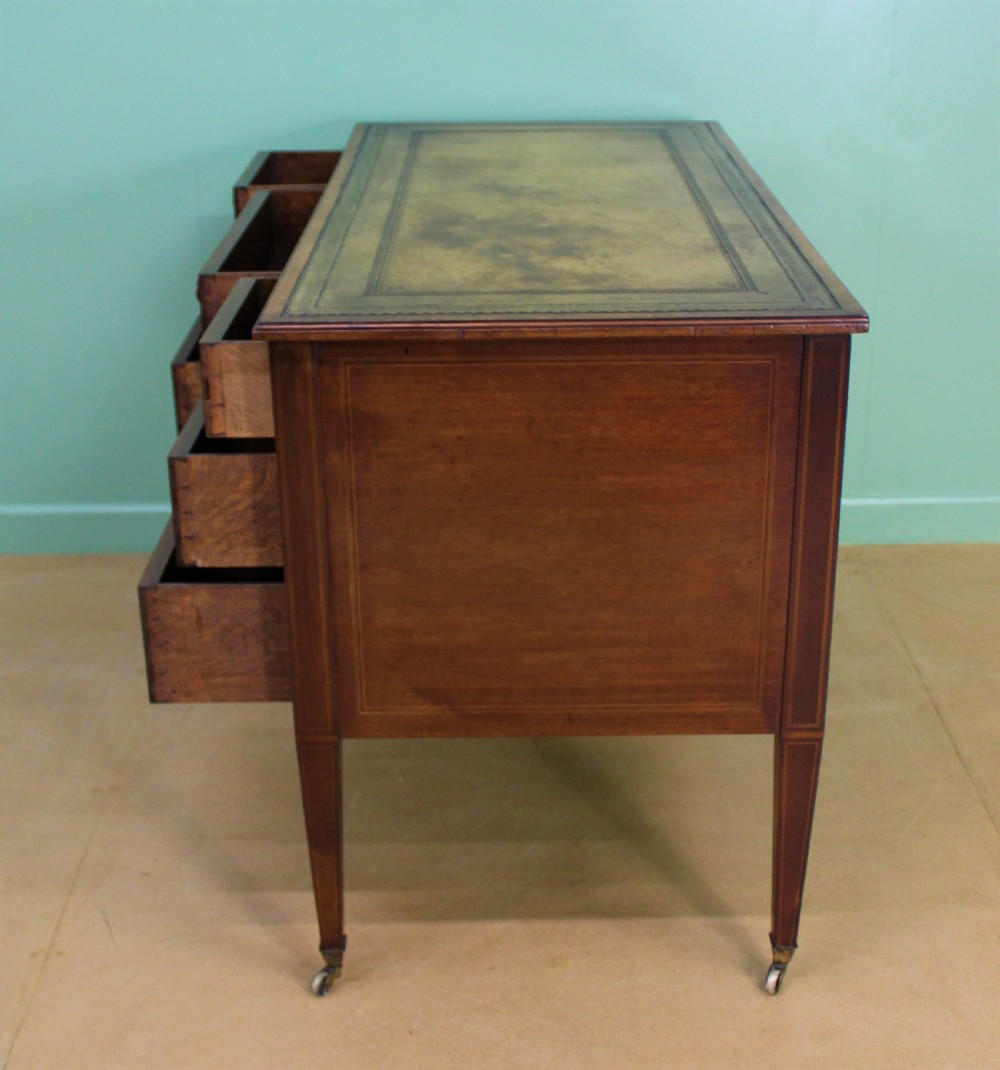 Edwardian Inlaid Mahogany Writing Desk View XIII