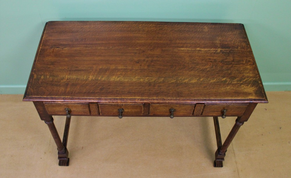 Two Drawer Oak Side Table View II