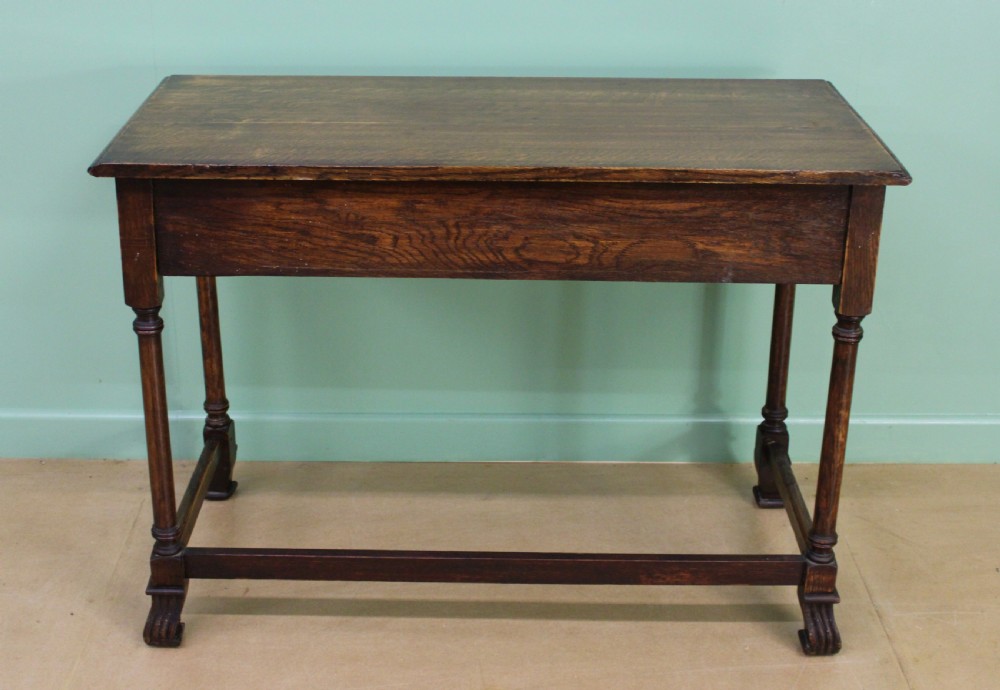 Two Drawer Oak Side Table View V
