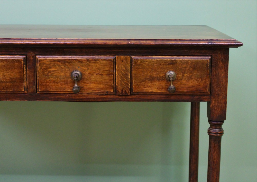 Two Drawer Oak Side Table View VI
