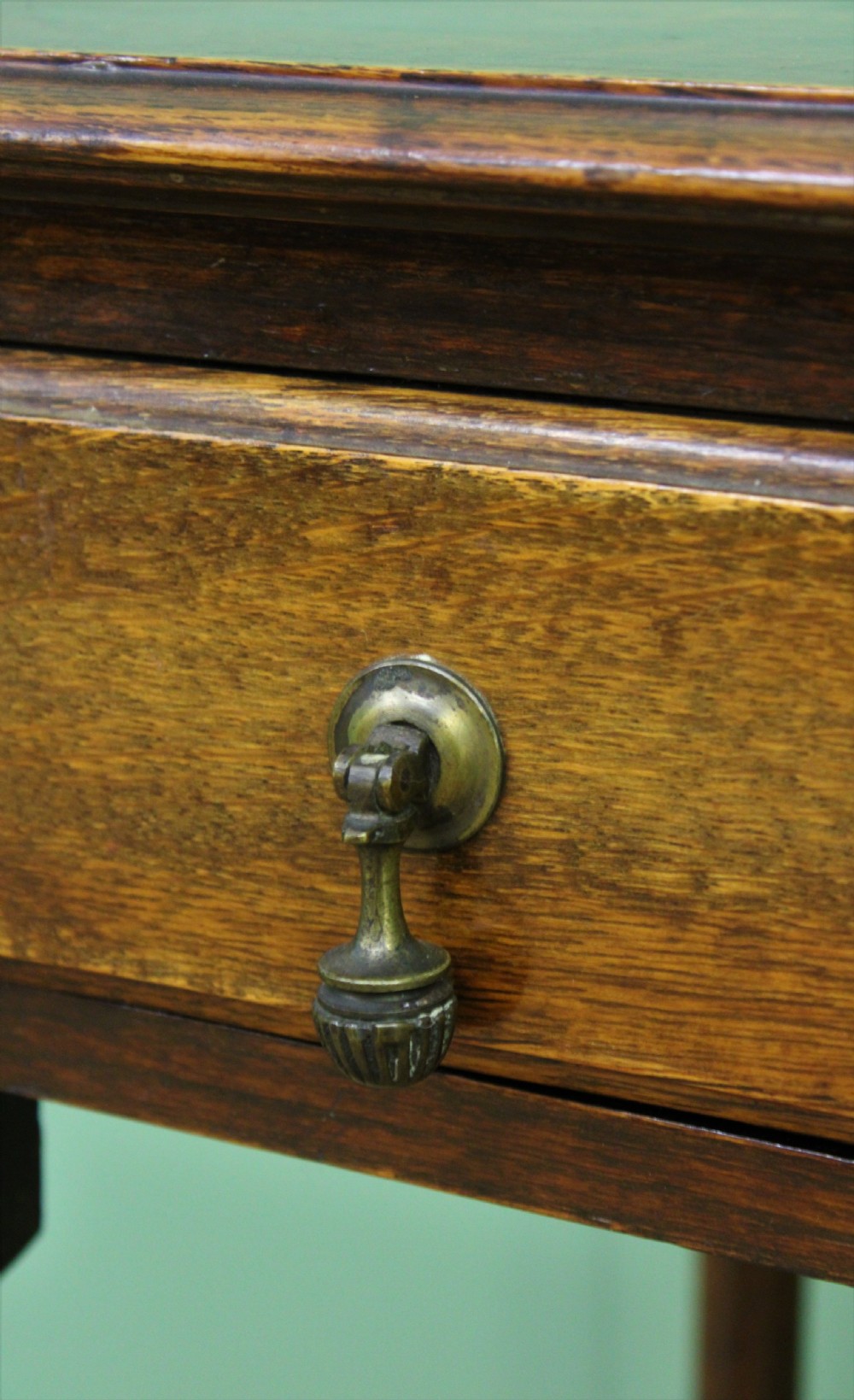 Two Drawer Oak Side Table View VIII