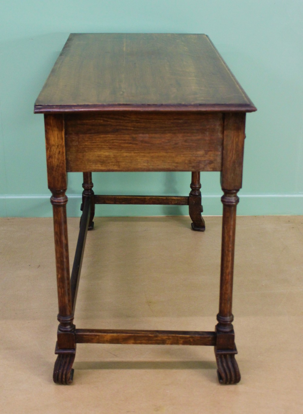 Two Drawer Oak Side Table View XI