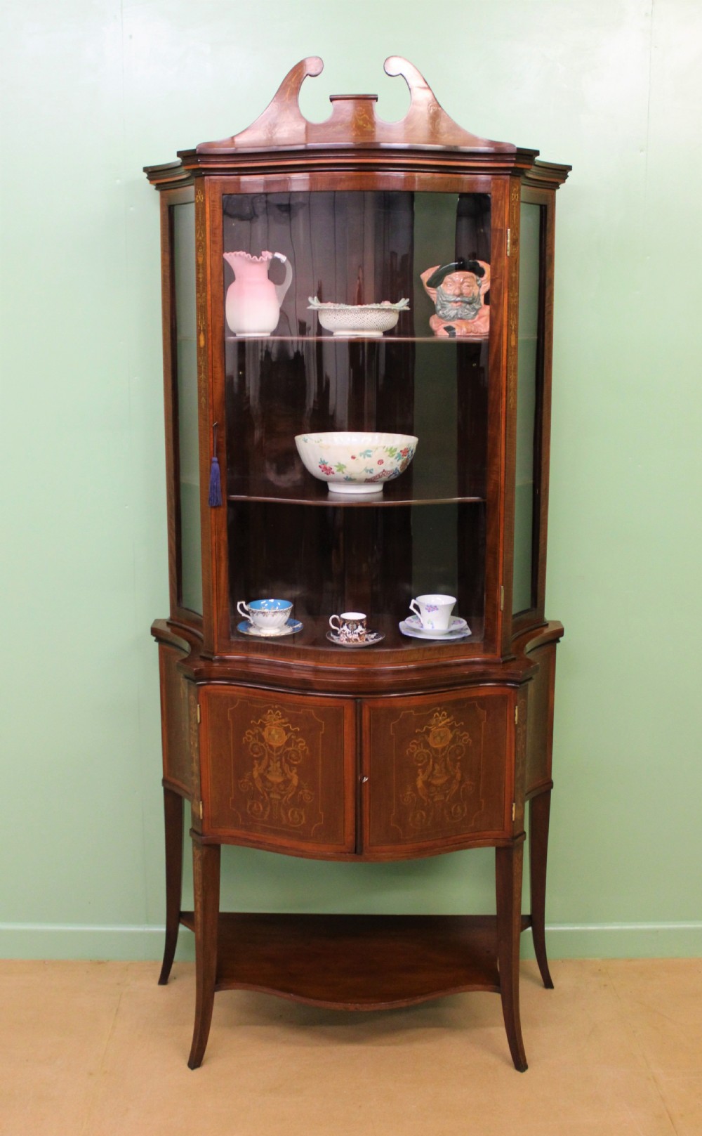 Edwards and Roberts Serpentine Display Cabinet