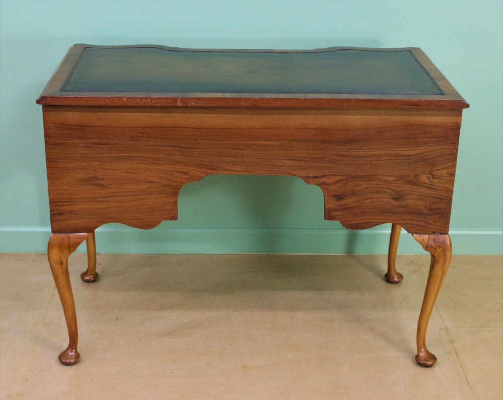 Serpentine Fronted Burr Walnut Writing Table View IV