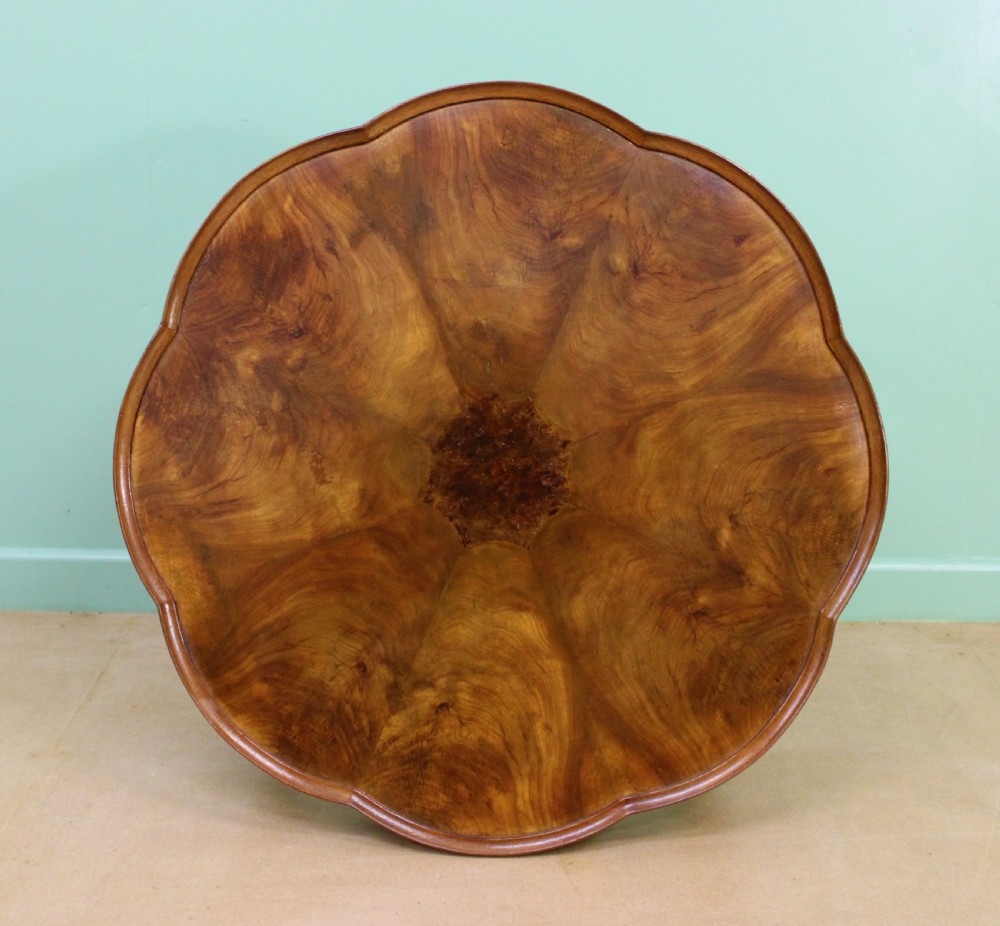 Large Burr Walnut Shaped Top Coffee Table View IV