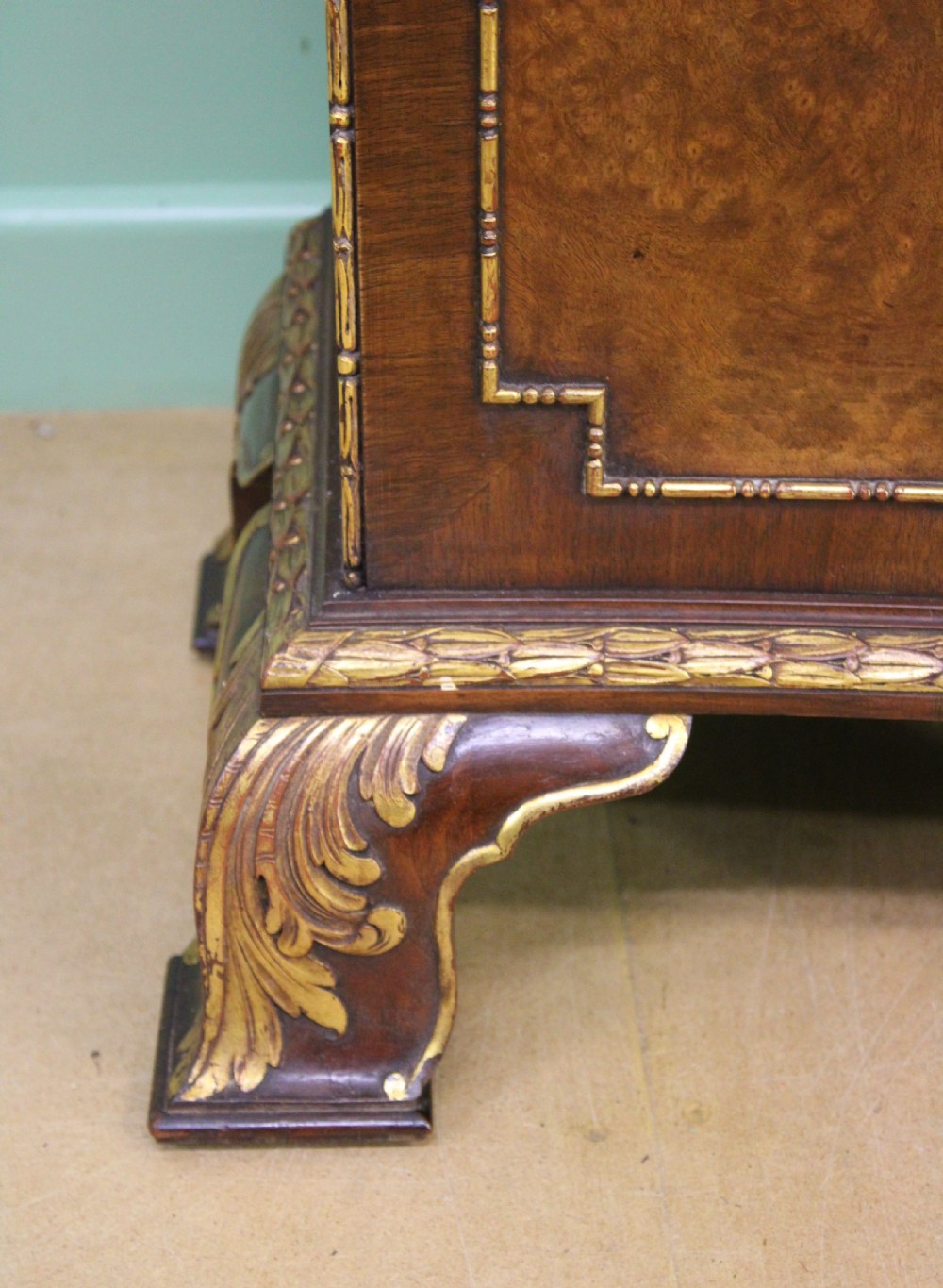 Waring and Gillow Burr Walnut Breakfront Bookcase View XII