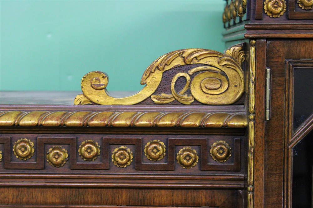 Waring and Gillow Burr Walnut Breakfront Bookcase View XVI
