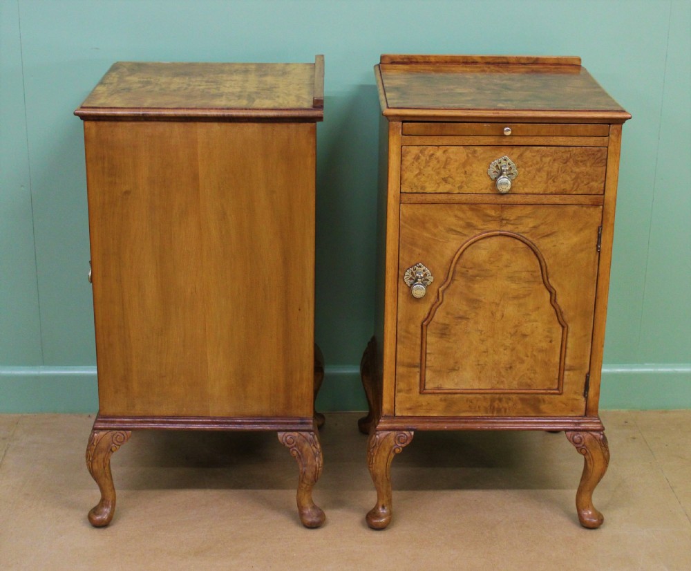 Pair of Burr Walnut Bedside Cabinets View VII