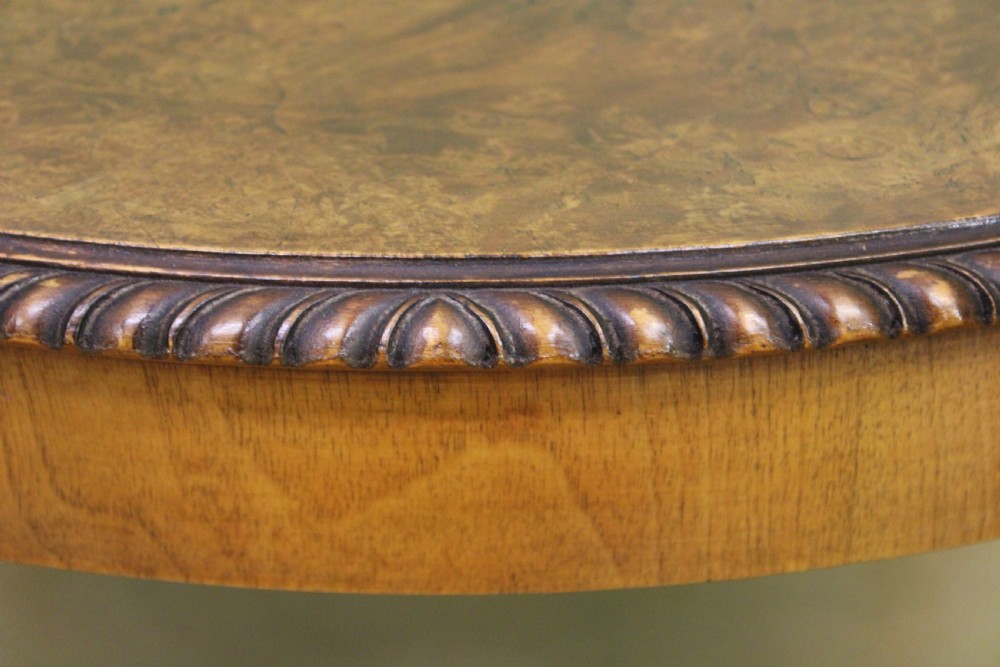 Round Burr Walnut Coffee Table View VIII