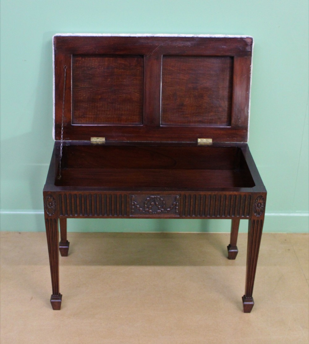 Adams Style Mahogany Piano Stool View III