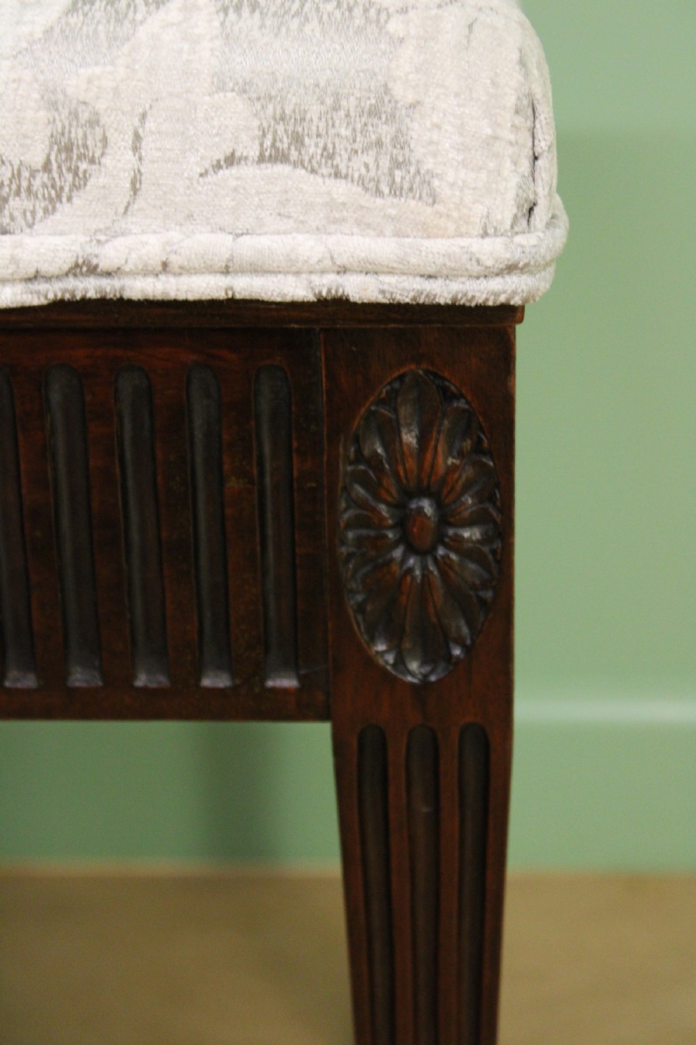 Adams Style Mahogany Piano Stool View VII