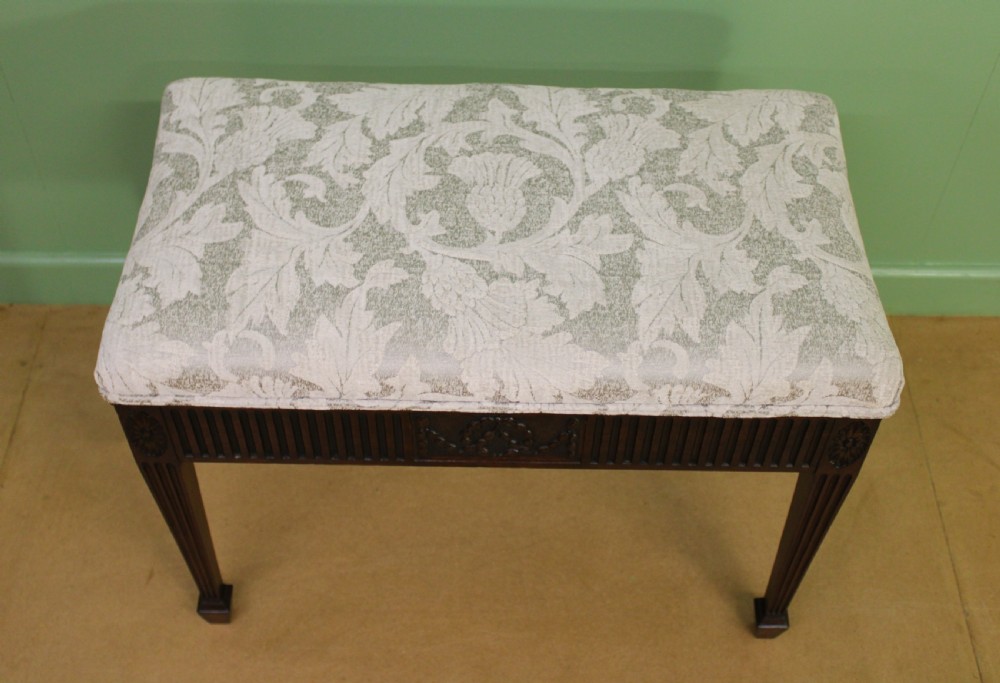 Adams Style Mahogany Piano Stool View VIII
