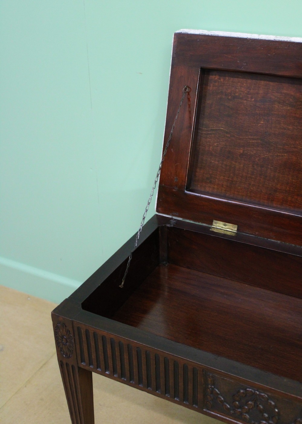 Adams Style Mahogany Piano Stool View IX