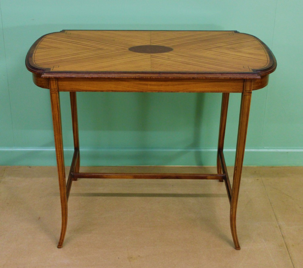 Edwardian Inlaid Satinwood Occasional Table View VI