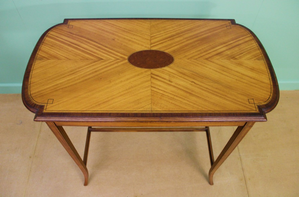 Edwardian Inlaid Satinwood Occasional Table View VII
