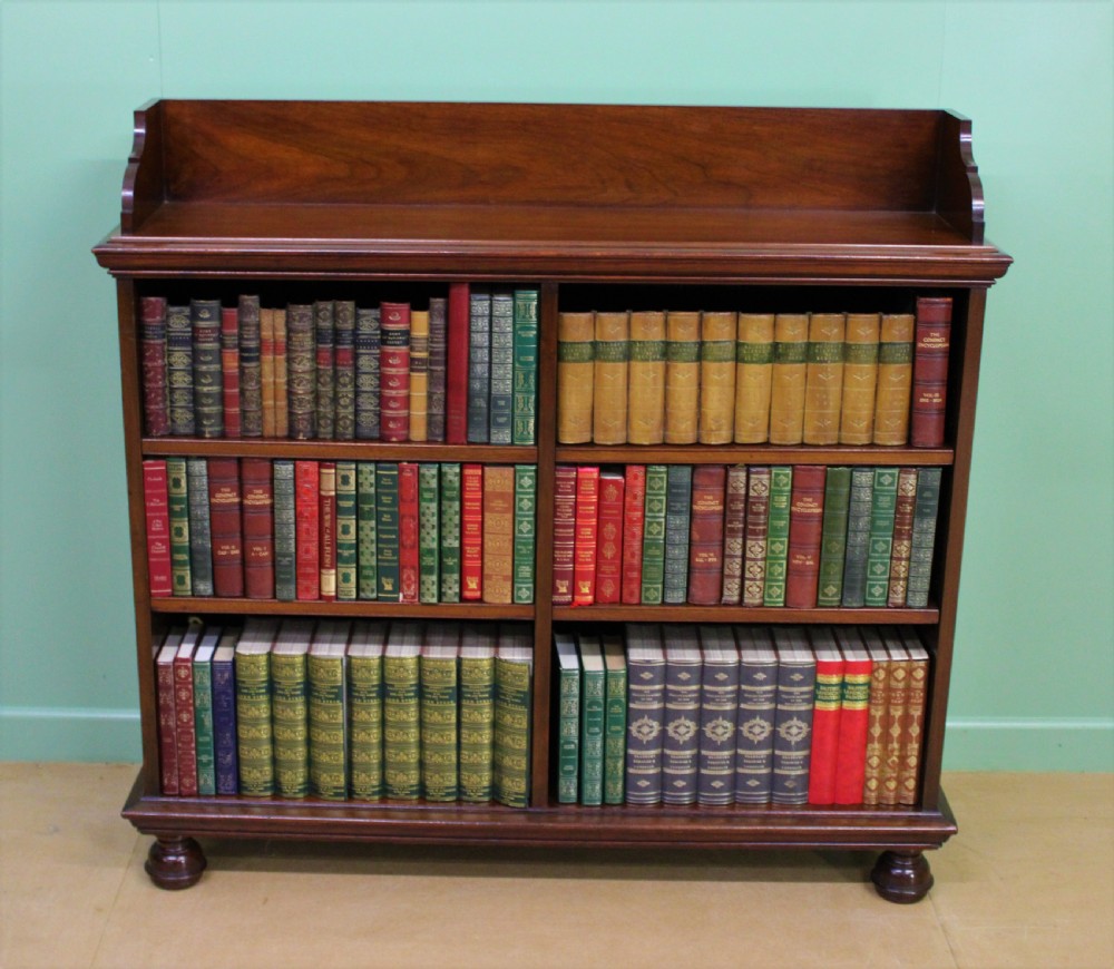 Victorian Walnut Open Bookcase