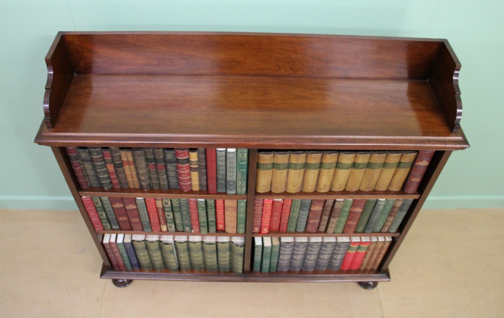 Victorian Walnut Open Bookcase View IV