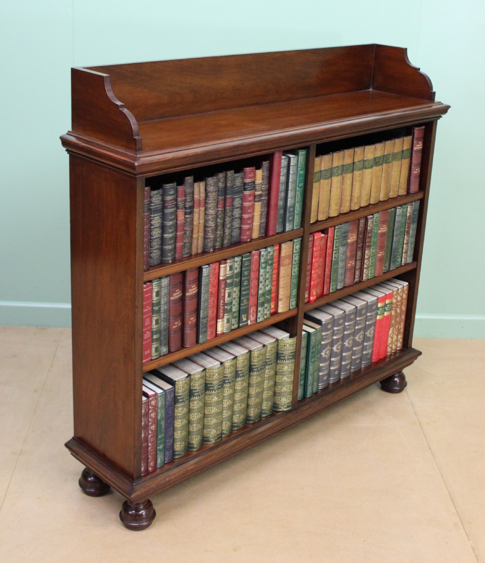 Victorian Walnut Open Bookcase View V