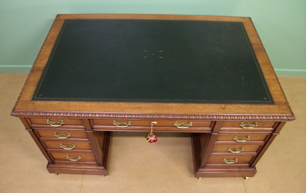 Walnut Partners Pedestal Desk by Maple & Co. View III