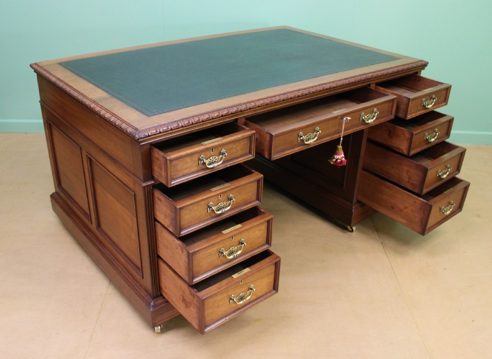 Walnut Partners Pedestal Desk by Maple & Co. View IV