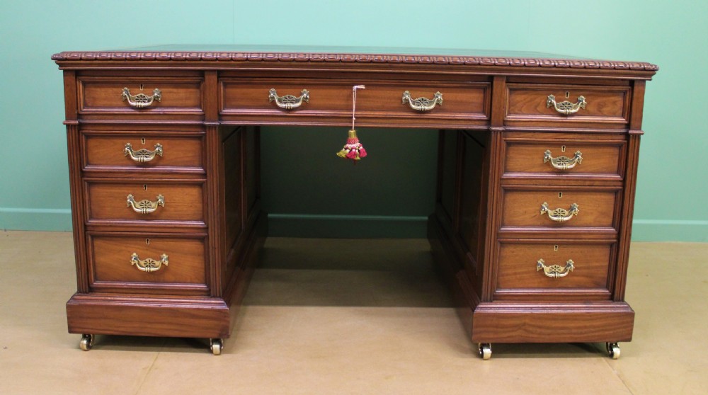 Walnut Partners Pedestal Desk by Maple & Co. View VI
