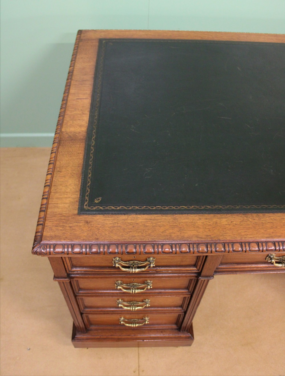 Walnut Partners Pedestal Desk by Maple & Co. View XIII