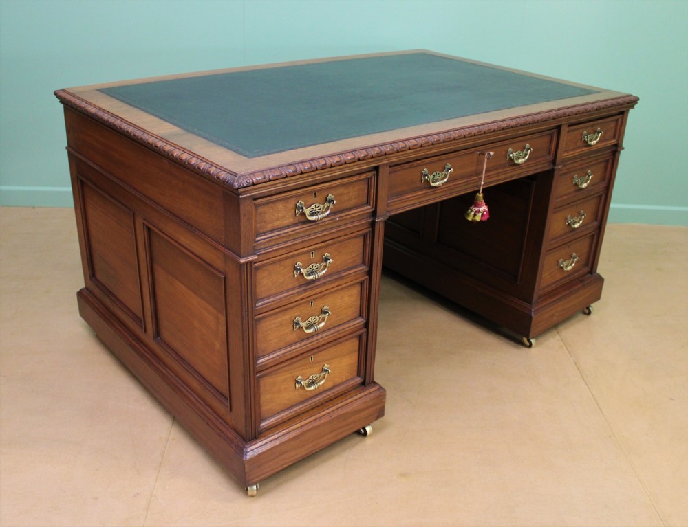 Walnut Partners Pedestal Desk by Maple & Co. View XVI