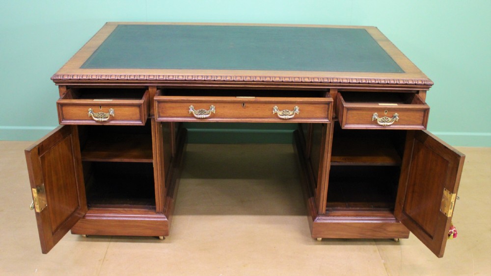 Walnut Partners Pedestal Desk by Maple & Co. View XX
